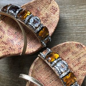 Casadei Swarovski crystal sandals size 39/8.5